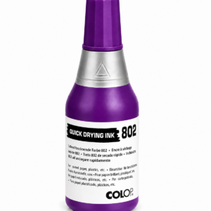 COLOP 802 Tusz szybkoschnący 25ml fioletowy do folii plastiku papieru kredowego