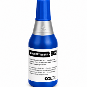 COLOP 802 Tusz szybkoschnący 25ml niebieski do folii plastiku papieru kredowego