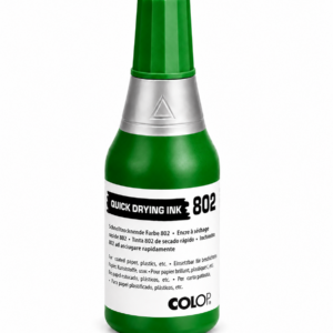 COLOP 802 Tusz szybkoschnący 25ml zielony do folii plastiku papieru kredowego