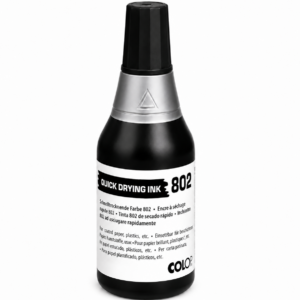COLOP 802 Tusz szybkoschnący 25ml czarny do folii plastiku papieru kredowego
