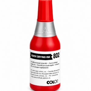 COLOP 802 Tusz szybkoschnący 25ml czerwony do folii plastiku papieru kredowego